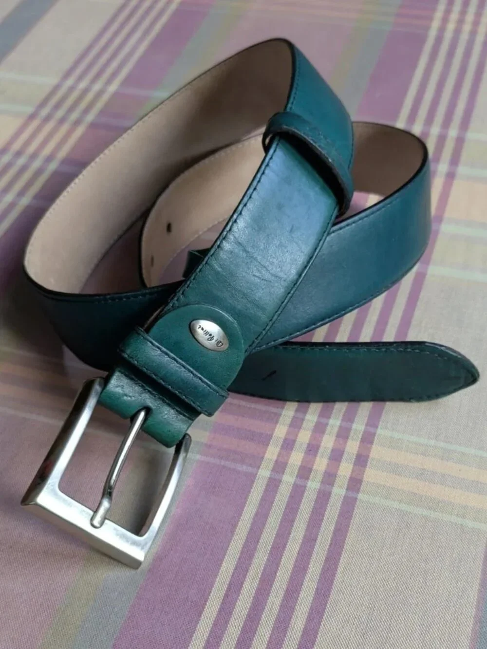 Di Pollini Teal Leather Belt